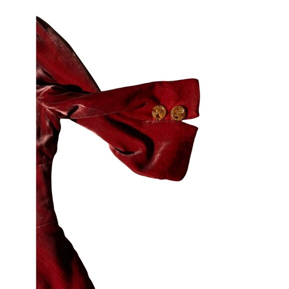 Anthropologie Elevenses Women's Velvet Burnout Dip Dye Jacket Blazer Size 6 - Picture 15 of 16